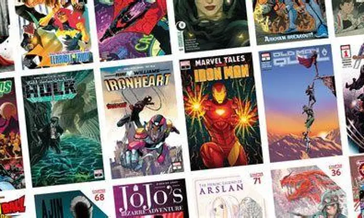 Antarmuka Perpustakaan Digital Tampilan antarmuka perpustakaan komik digital