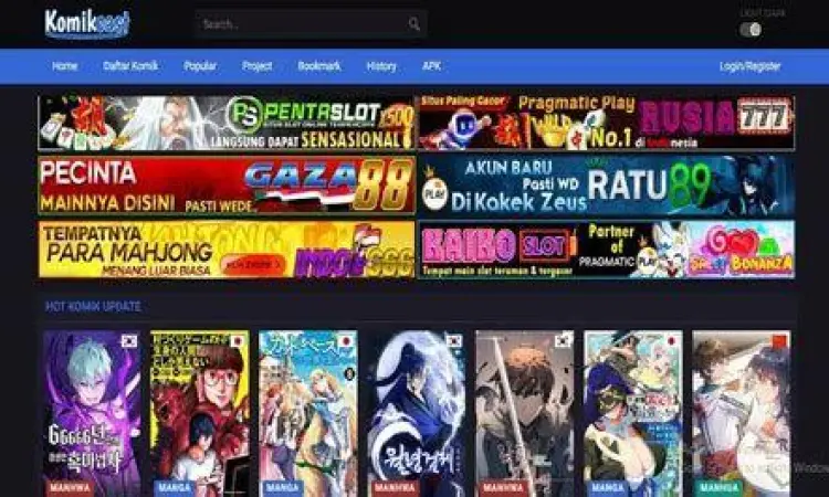 Membaca manga online di perangkat mobile