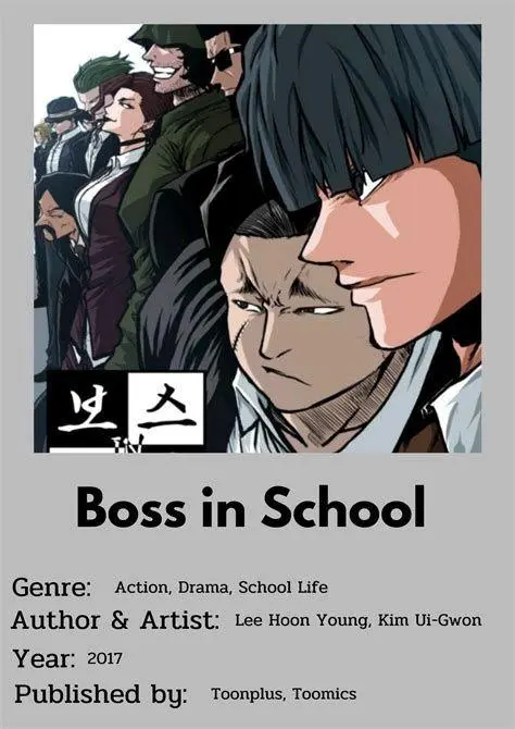 Art Style Boss in School Kualitas seni manhwa Boss in School yang tajam