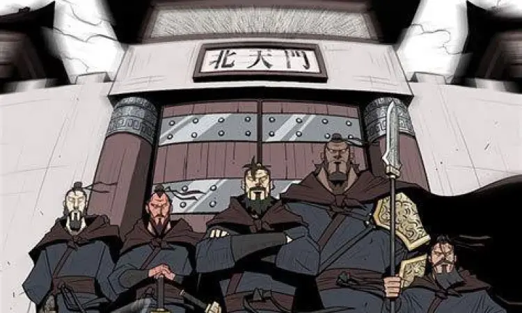 Reruntuhan Northern Heavenly Sect dalam manhwa Legend of Northern Blade