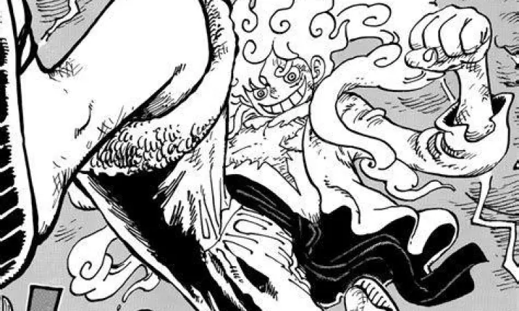 Luffy Gear 5 Transformation Tampilan Luffy Gear 5 di manga One Piece