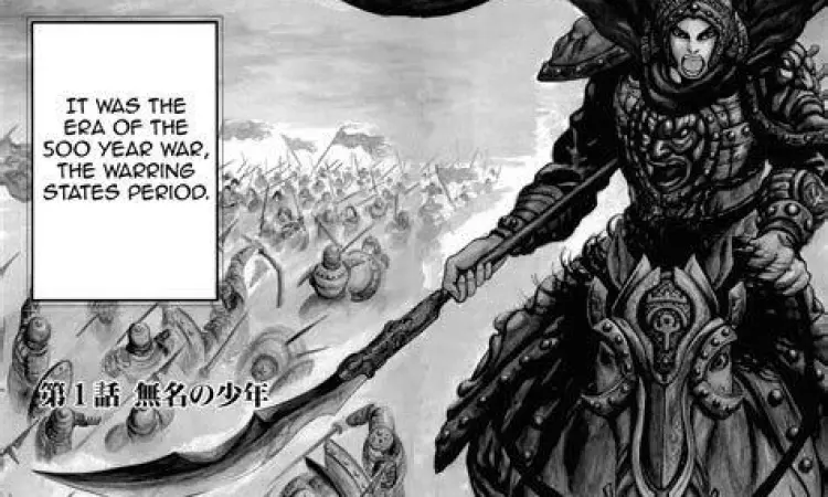 Ilustrasi pertempuran kolosal dalam Kingdom komik