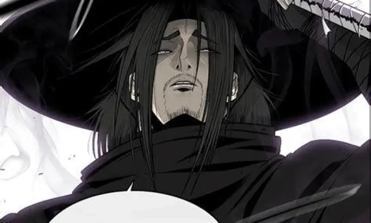 Jin Mu-won Legend of the Northern Blade Jin Mu-won mengasah pedangnya di reruntuhan Northern Heavenly Sect