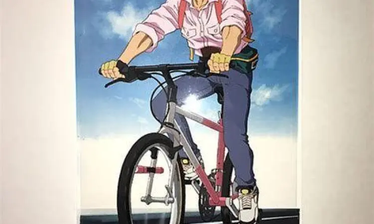 Kintaro Oe dengan sepeda gunungnya