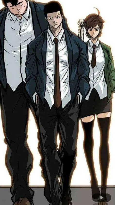 Art Style Boss in School Gaya seni manhwa Boss in School