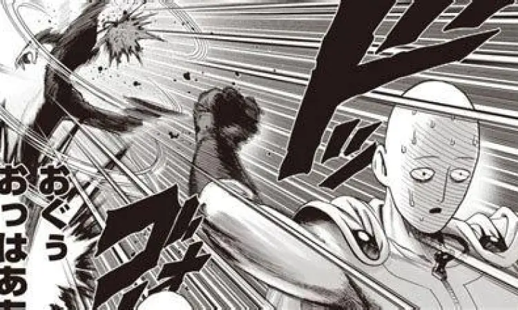 Saitama mengalahkan musuh dengan satu pukulan dalam manga