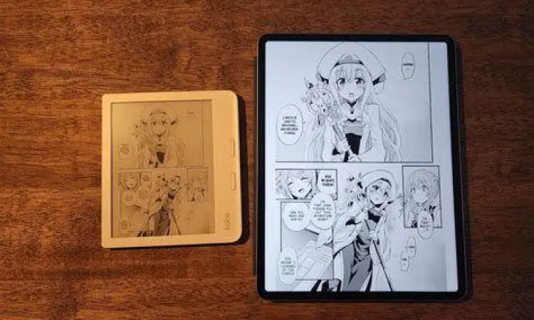 Pengalaman Baca di Tablet Membaca komik berwarna menggunakan tablet untuk visual lebih luas