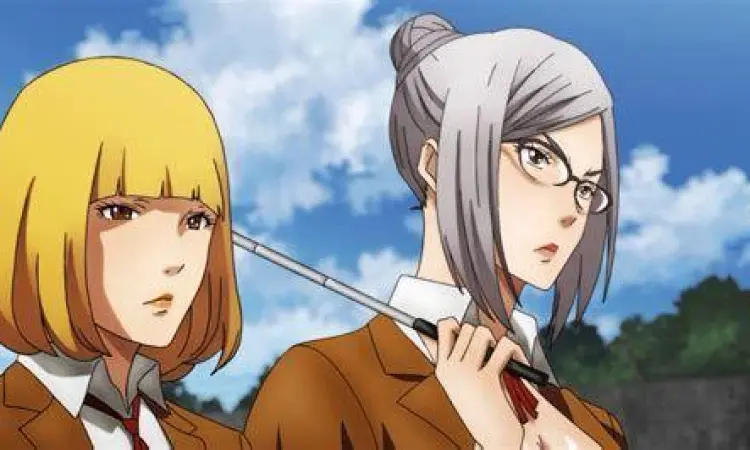 Perbandingan panel manga dan anime Prison School
