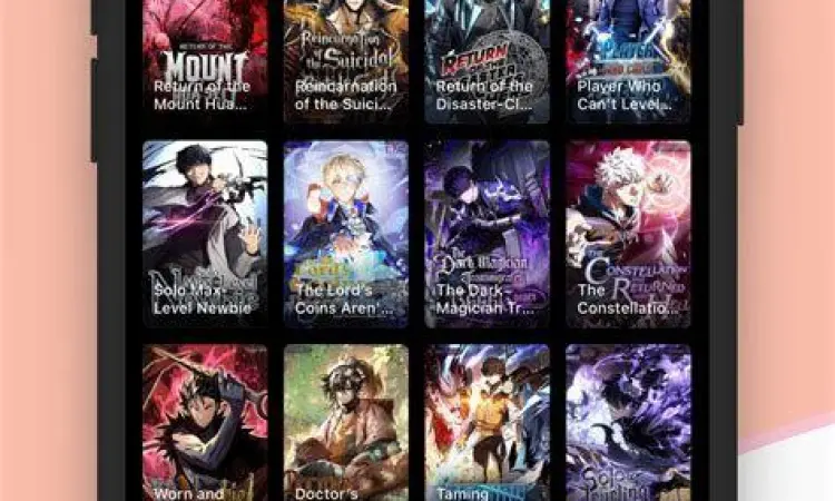 Membaca Manga Online Membaca manga di perangkat smartphone