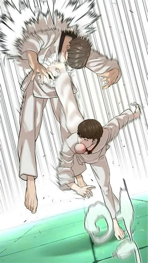 Taehoon Seong Action Karakter Taehoon Seong menunjukkan teknik Taekwondo