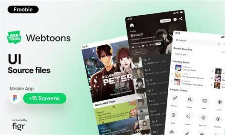 Webtoon Gosu Interface Tampilan aplikasi Webtoon saat membaca Gosu