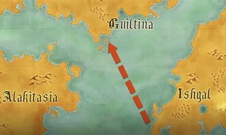 Peta Benua Guiltina dalam Fairy Tail