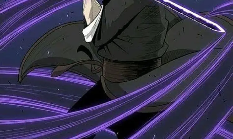 Jin Mu-won menggunakan teknik pedang hitamnya