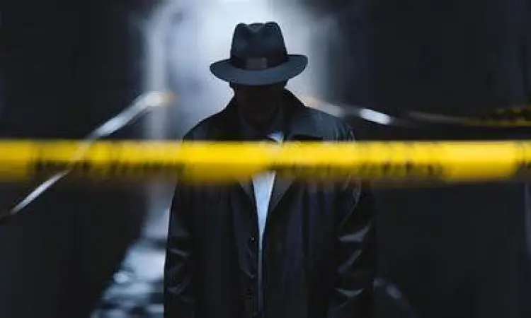 Adegan investigasi kriminal misterius