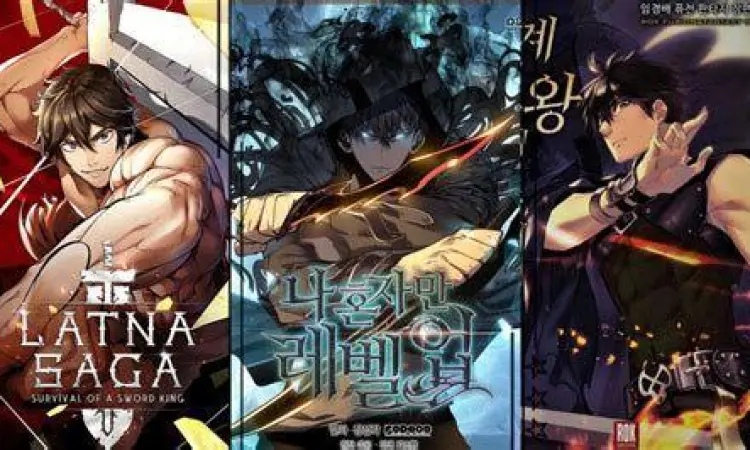 Aksi pertarungan epik dalam manhwa fantasi