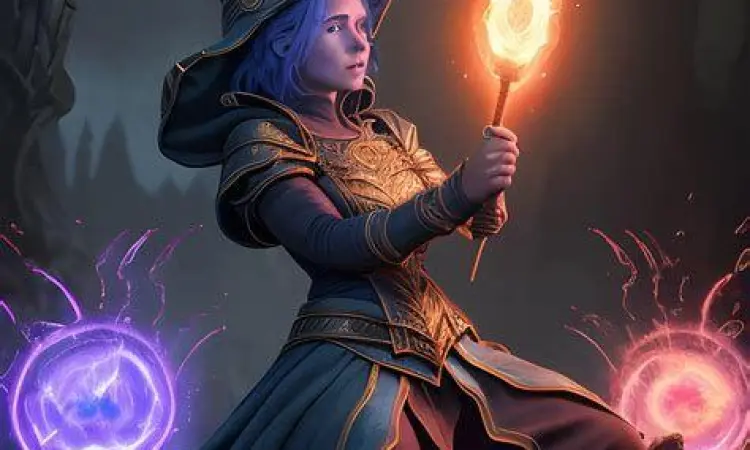 Sina menggunakan sihir pemanggilan dalam Her Summon