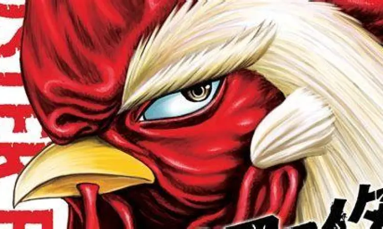 Aksi Keisuke dalam manga Rooster Fighter saat melawan monster