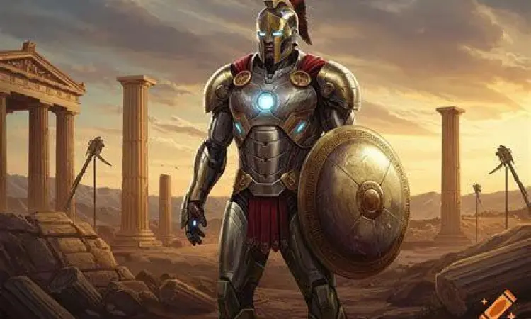 Karakter master tua yang kuat dalam seni digital