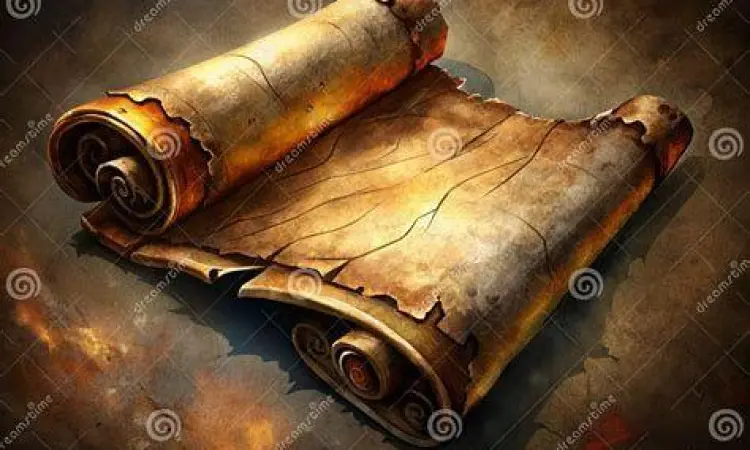 Gulungan naskah kuno yang membahas angka binatang