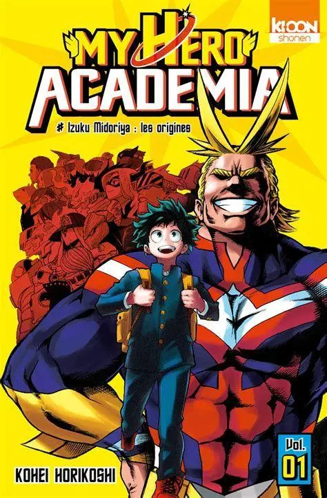 Manga MHA Volume 1 Indonesia Sampul depan manga My Hero Academia volume 1 terbitan Indonesia