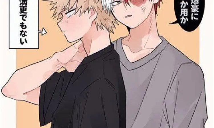 Karakter Bakugo dan Todoroki dalam manga