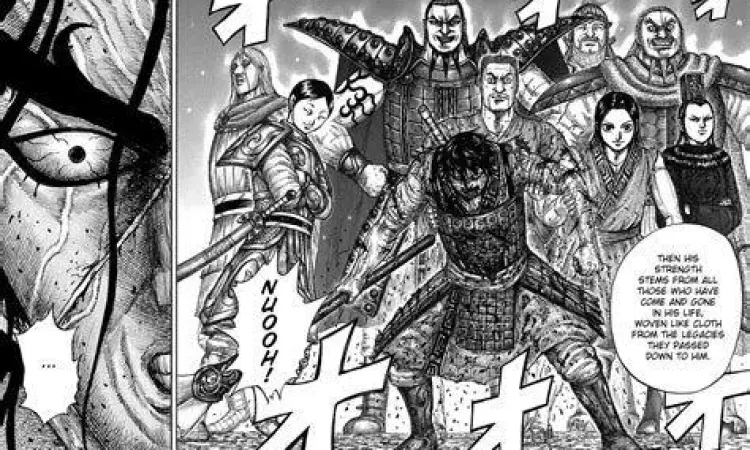 Adegan pertempuran masif di manga Kingdom