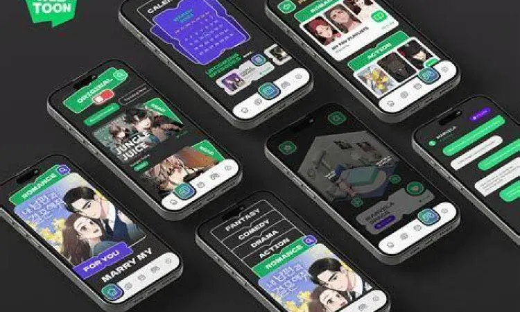 Aplikasi Resmi Webtoon Tampilan aplikasi Webtoon Indonesia untuk baca manhwa