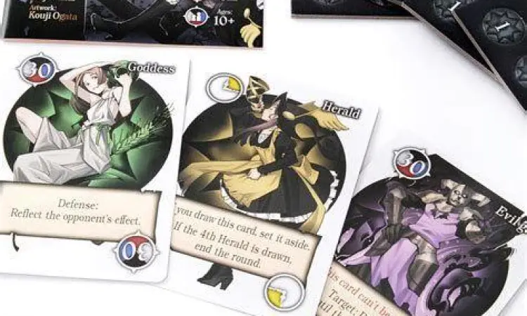 Komponen kartu dalam permainan Gods Gambit