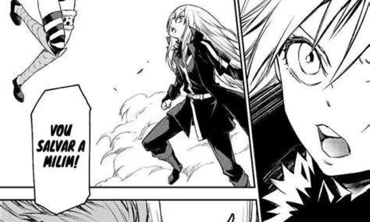 Pertarungan Milim Nava dan Rimuru Tempest di manga