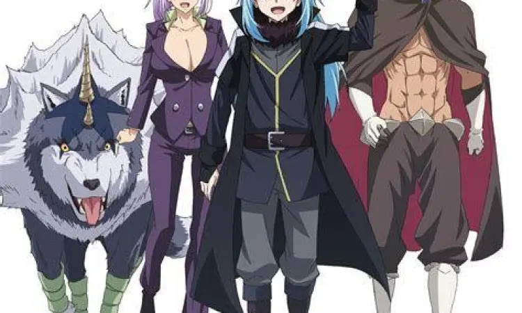 Bentuk manusia Rimuru Tempest dengan pedang