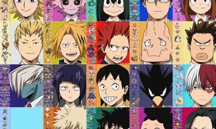 Class 1-A Heroes Para siswa kelas 1-A SMA U.A. dalam formasi tempur