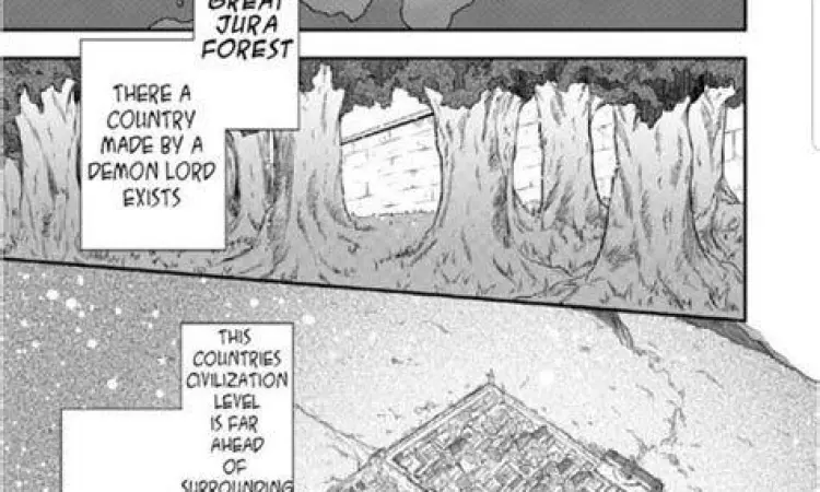 Tempest City View Pemandangan kota Federasi Jura Tempest di manga