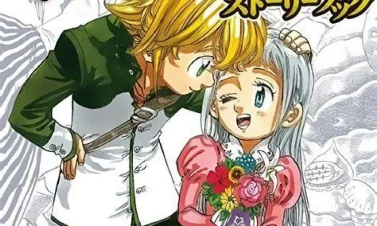 Karakter Meliodas dan Elizabeth di komik Nanatsu no Taizai Komiku
