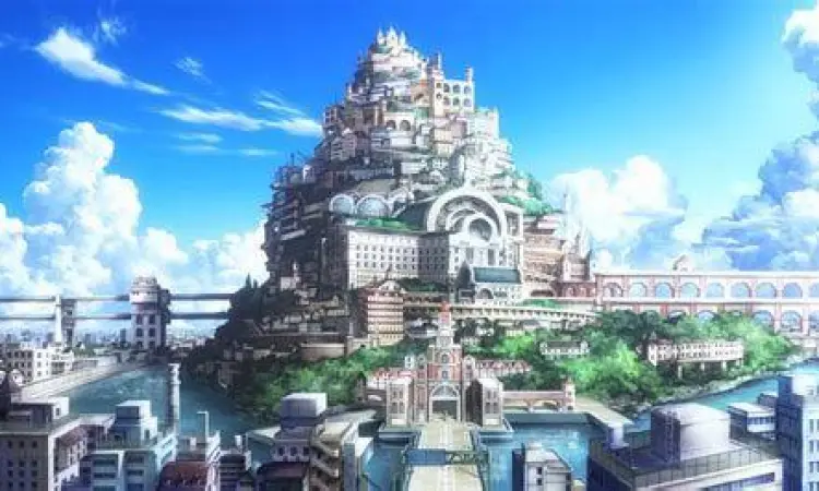 Pemandangan akademi True Cross dalam manga Ao no Exorcist