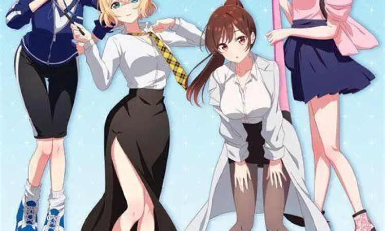 Karakter Utama Kanojo Okarishimasu Ilustrasi karakter Chizuru Mizuhara dan Kazuya Kinoshita