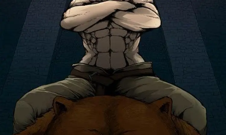 Purchinov bertarung melawan monster dengan tangan kosong