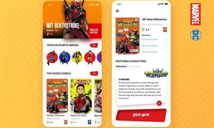 Antarmuka website baca komik yang responsif