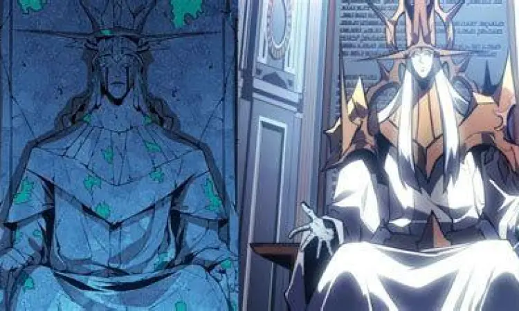 Double Dungeon God Statue Patung Dewa di Double Dungeon Solo Leveling