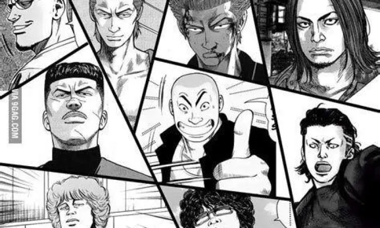 Ilustrasi SMA Suzuran dalam manga Crows