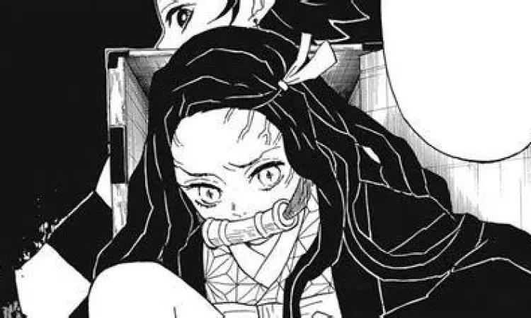 Momen Emosional Tanjiro dan Nezuko Panel manga Tanjiro dan Nezuko dalam Kimetsu no Yaiba