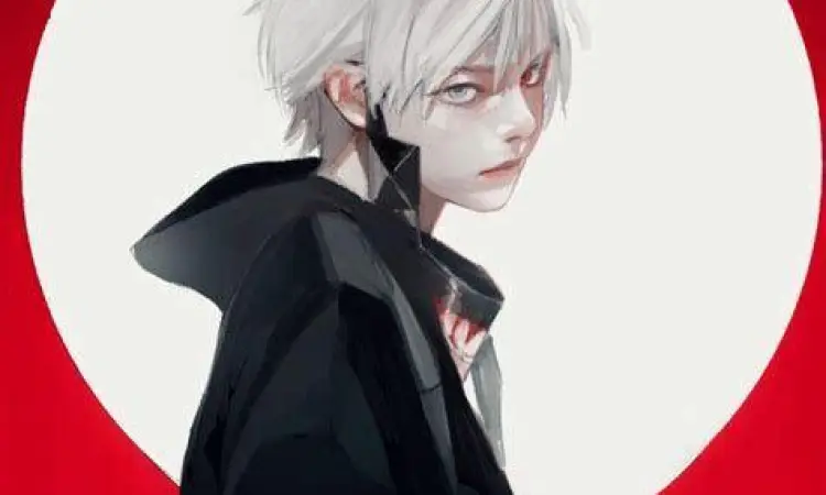 Ilustrasi Kaneki Ken dari manga Tokyo Ghoul Indo