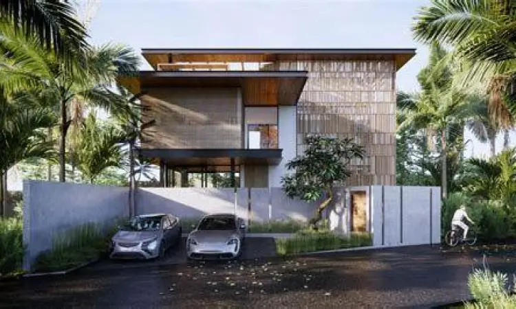 Arsitektur Modern Valhalla Bali Desain industrial beton Valhalla Bali