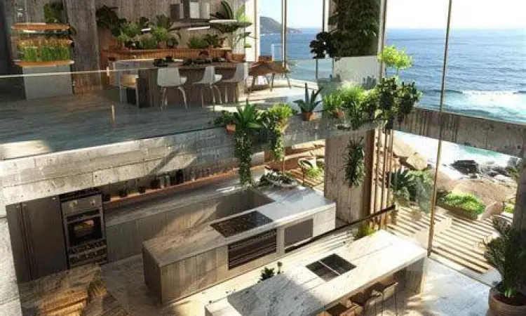 Interior Valhalla Bali Interior mewah beton ekspos Bali