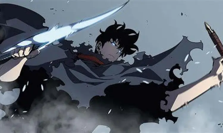 Efek visual sihir dalam pertarungan manhwa