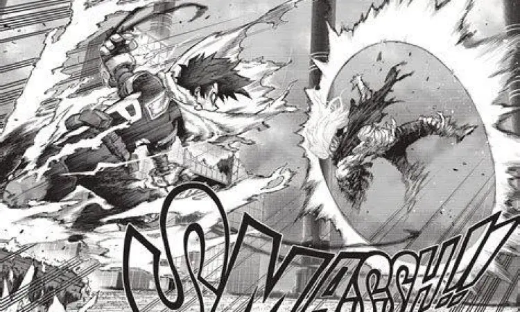 Deku vs Shigaraki Final War Panel pertempuran epik Izuku Midoriya melawan Shigaraki