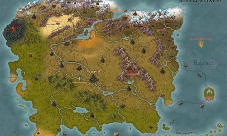 Peta dunia Satisfy yang luas