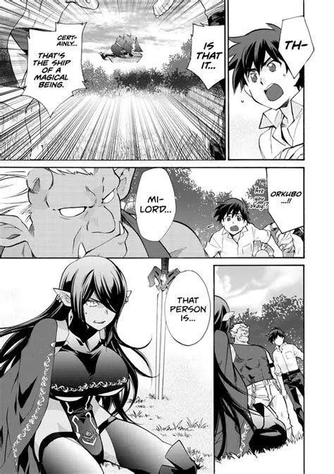 Manga Farming Isekai de Tochi Panel manga Isekai de Tochi yang memperlihatkan kegiatan bertani