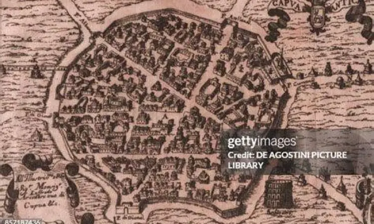 Peta Kerajaan Capua dan wilayah sekitarnya