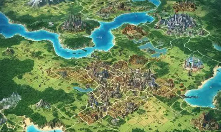 Peta Dunia Isekai Peta dunia fantasi dalam seri Saikyou no Shuzoku