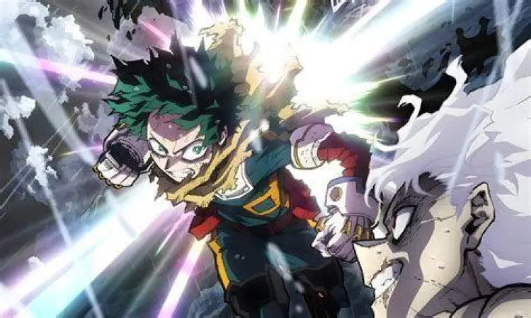 Konfrontasi Terakhir Pertarungan final antara Shigaraki dan Midoriya